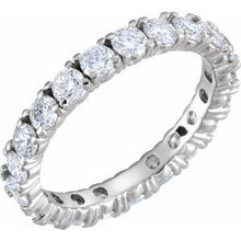 Load image into Gallery viewer, Platinum 2 CTW Diamond Eternity Band Size 6
