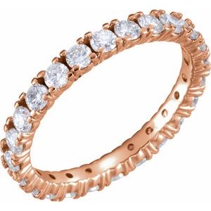 14K Rose 1 1/3 CTW Diamond Eternity Band Taille 5.5