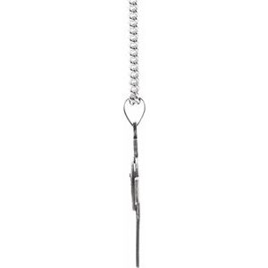 Sterling Silver 28.5x20.8 mm St. Michael Cross Necklace with 24" Chain