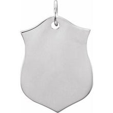 Load image into Gallery viewer, Sterling Silver 22.1x14.1 mm Shield Pendant
