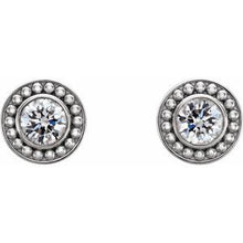 Load image into Gallery viewer, Platinum 1/2 CTW Diamond Beaded Earrings
