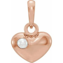 Load image into Gallery viewer, Sterling Silver Freshwater Cultured Pearl Heart Pendant
