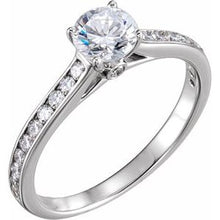 Load image into Gallery viewer, Accented Cathedral Engagement Ring or Band
