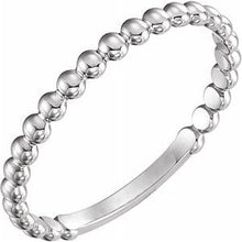 Charger l'image dans la galerie, Sterling Silver 2 mm Stackable Bead Ring
