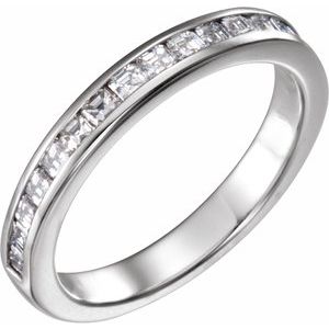 Bande de diamant blanche 7/8 CTW 14K
