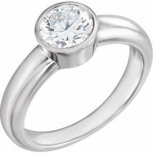 Load image into Gallery viewer, Continuum Sterling Silver 4 mm Round Cubic Zirconia Solitaire Engagement Ring
