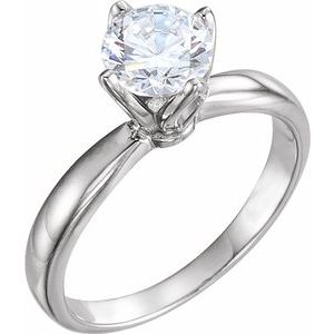 14K White 1/2 CTW Diamond Tulipset¬Æ Solitaire Engagement Ring
