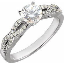 Load image into Gallery viewer, 10K White 3/4 CTW Diamond Infinity-Inspired Engagement Ring
