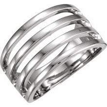 Load image into Gallery viewer, Sterling Silver 11 mm Negative Space Band
