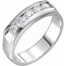 Load image into Gallery viewer, 14K White 3/4 CTW Diamond Men&#39;s Band
