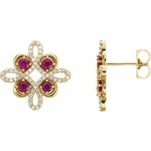 Load image into Gallery viewer, Platinum 3/4 CTW Diamond Earrings

