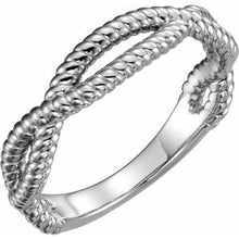 Charger l'image dans la galerie, Sterling Silver Rope Ring

