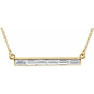 14K Yellow 3/4 CTW Diamond Bar 17