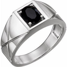 Load image into Gallery viewer, Platinum Onyx Ring
