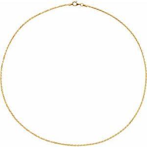 1.5 mm Diamond Cut Rope Chain