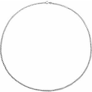 Sterling Silver 2 mm 18" Rope Chain with Spring Ring