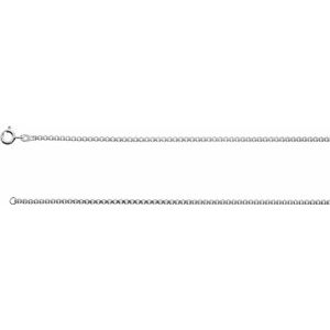 Sterling Silver 2 mm Box 16" Chain with Spring Ring Clasp