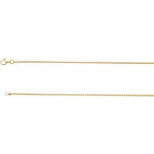 18K Yellow Vermeil 1.5 mm Wheat Chain with Lobster Clasp
