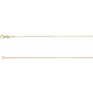 18K Yellow Vermeil Diamond Cut Box 18" Chain