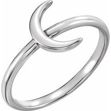 Charger l'image dans la galerie, Sterling Silver Crescent Ring
