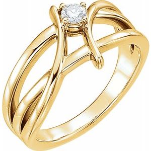 Bague en diamant jaune 1/2 ct 14K