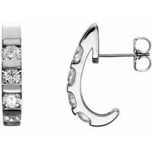 Load image into Gallery viewer, 14K White 1 1/4 CTW Diamond Earrings
