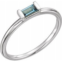 Load image into Gallery viewer, Sterling Silver London Blue Topaz Stackable Ring
