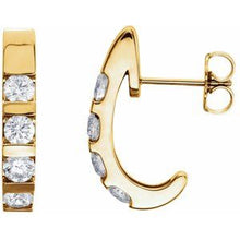Load image into Gallery viewer, 14K Yellow 1 1/4 CTW Diamond Earrings
