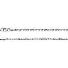 Load image into Gallery viewer, Rhodium-Plated Sterling Silver 1.85 mm Rope Chain 24&quot; Chain
