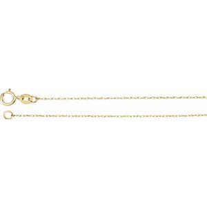 14K Yellow .75 mm Solid Rope 7