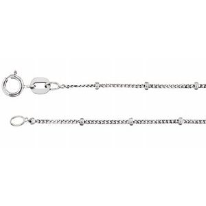 1 mm Solid Beaded Curb Chain 