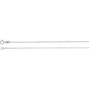 14K White .50 mm Diamond-Cut Singapore Chain 7" Bracelet