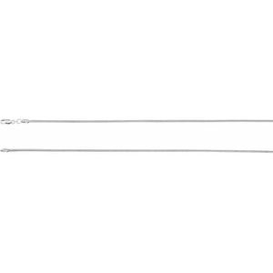 Sterling Silver 2 mm Round Snake 7