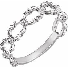 Load image into Gallery viewer, Sterling Silver Beaded Stackable Ring
