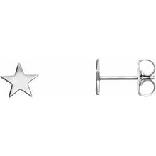 Load image into Gallery viewer, 14K White Star Pair of Earrings
