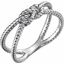 Charger l'image dans la galerie, Sterling Silver Rope Knot Ring
