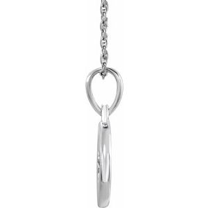 Sterling Silver .01 CT Diamond Starburst 16-18" Necklace