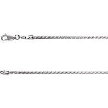 Charger l&#39;image dans la galerie, Sterling Silver Wheat Diamond-Cut 24&quot; Chain
