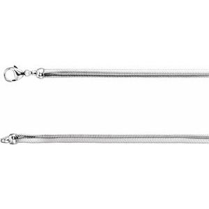 4.25 mm Sterling Silver Oval Snake Chain 