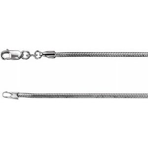 Sterling Silver 1.5 mm Solid Snake 20" Chain