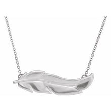 Load image into Gallery viewer, Sterling Silver Feather 16-18&quot; Necklace
