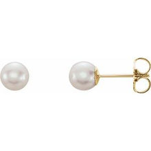 Charger l&#39;image dans la galerie, 14K Yellow 5-5.5 mm Freshwater Cultured Pearl Earrings
