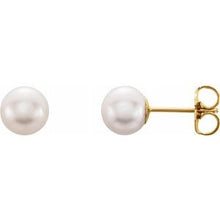 Load image into Gallery viewer, 14K Yellow 6-6.5 mm Freshwater Cultured Pearl Earrings
