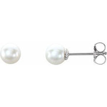Load image into Gallery viewer, Sterling Silver 5-5.5 mm Freshwater Cultured Pearl Earrings

