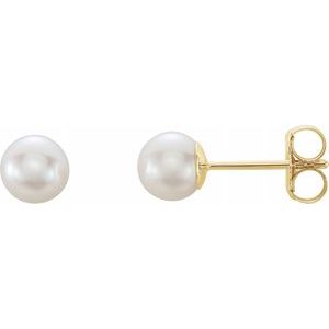 Akoya Cultured Pearl Stud Earrings