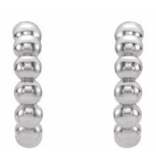 Load image into Gallery viewer, Continuum Sterling Silver 12 mm Beaded Hoop Earrings
