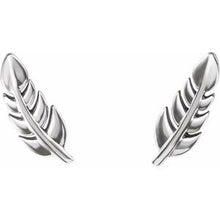 Load image into Gallery viewer, Sterling Silver Leaf Earrings
