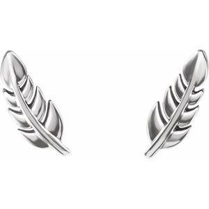 Sterling Silver Leaf Earrings