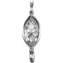 Charger l&#39;image dans la galerie, 14K White .035 CTW Diamond Micro Bezel Link
