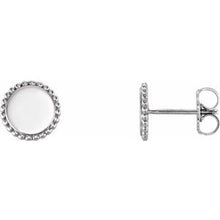 Load image into Gallery viewer, Sterling Silver Engravable Beaded Earrings

